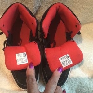 Boys black and white Adidas size 3 1/2 tennis shoes